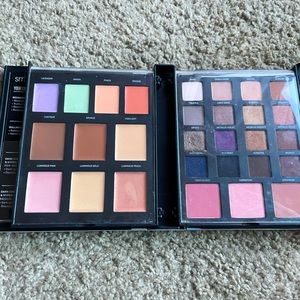 Smashbox massive eyeshadow concealer highlighter palette silver barely used